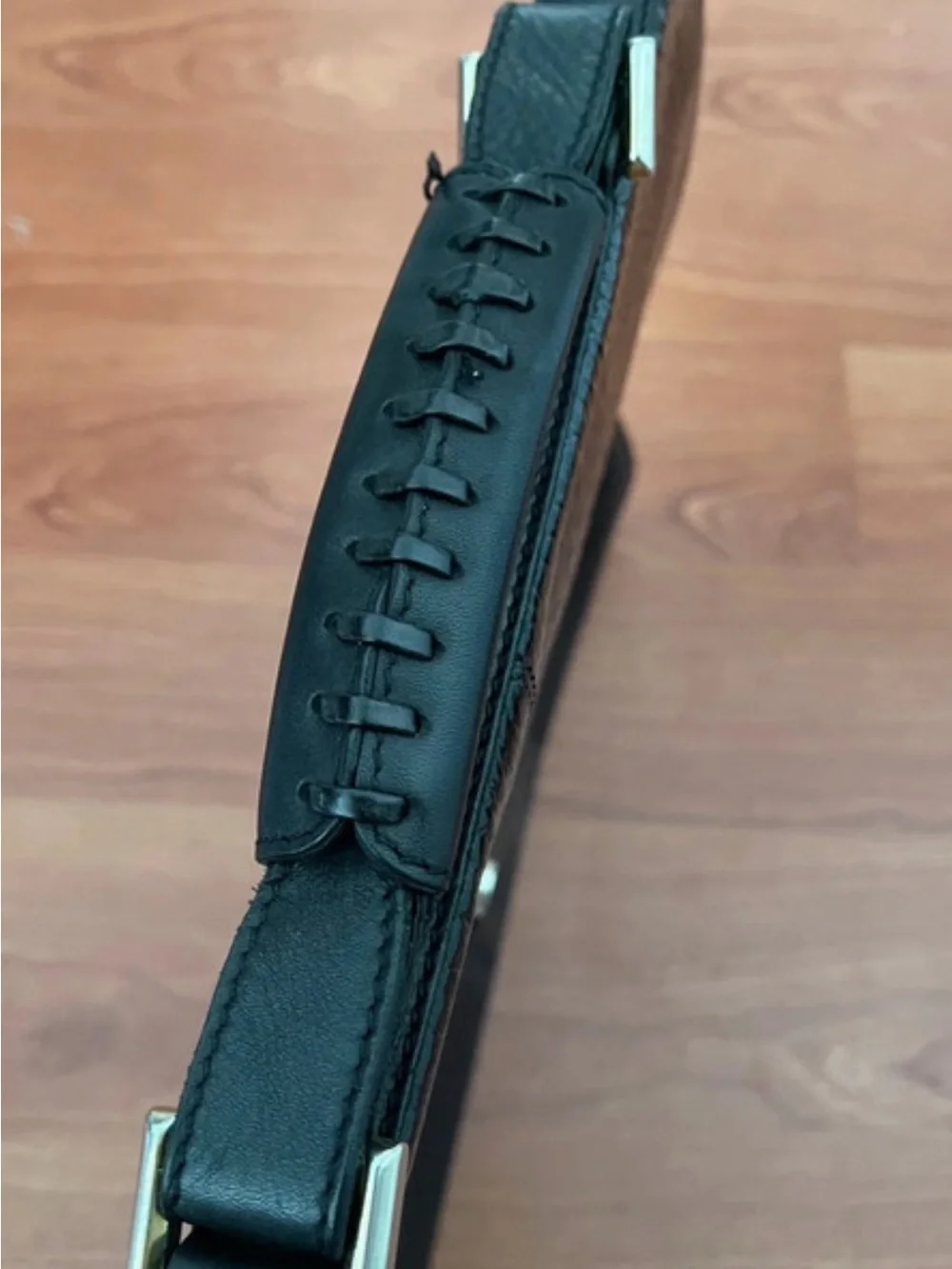 Bruno Magli Black Croc-Embossed Leather Laptop Briefcase